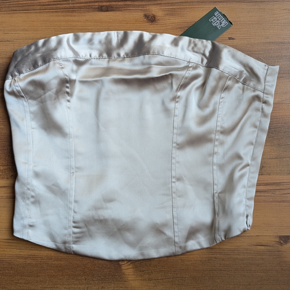 NWT Wild Fable Elegant Satin Bustier Top